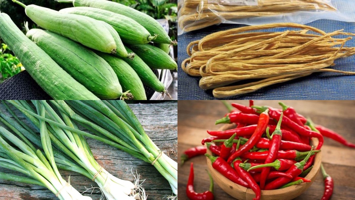 Nguyên liệu món ăn mướp xào chay