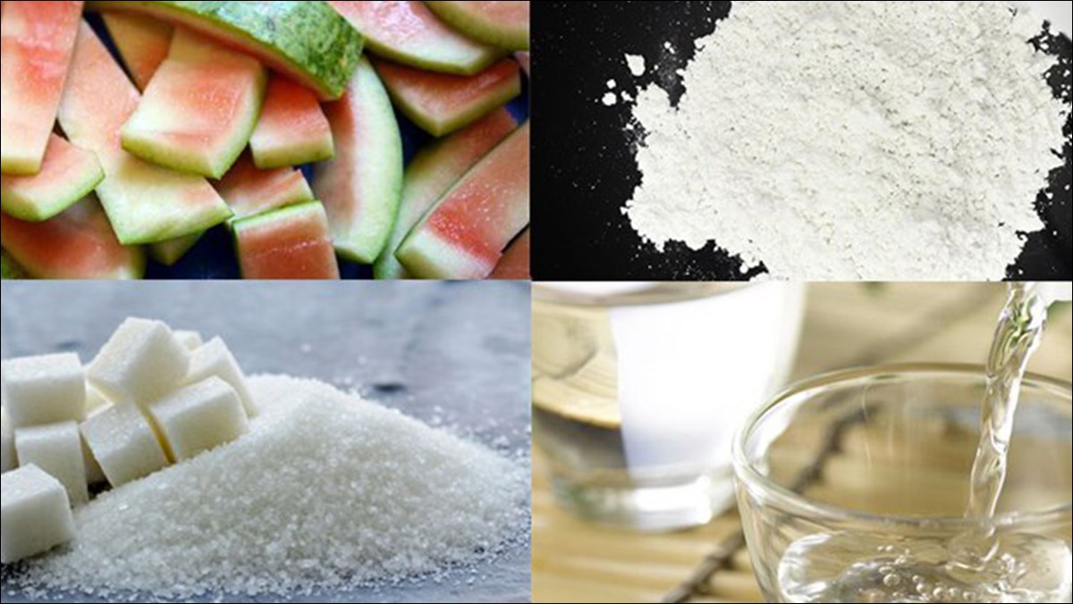 Nguyên liệu món ăn mứt dưa hấu