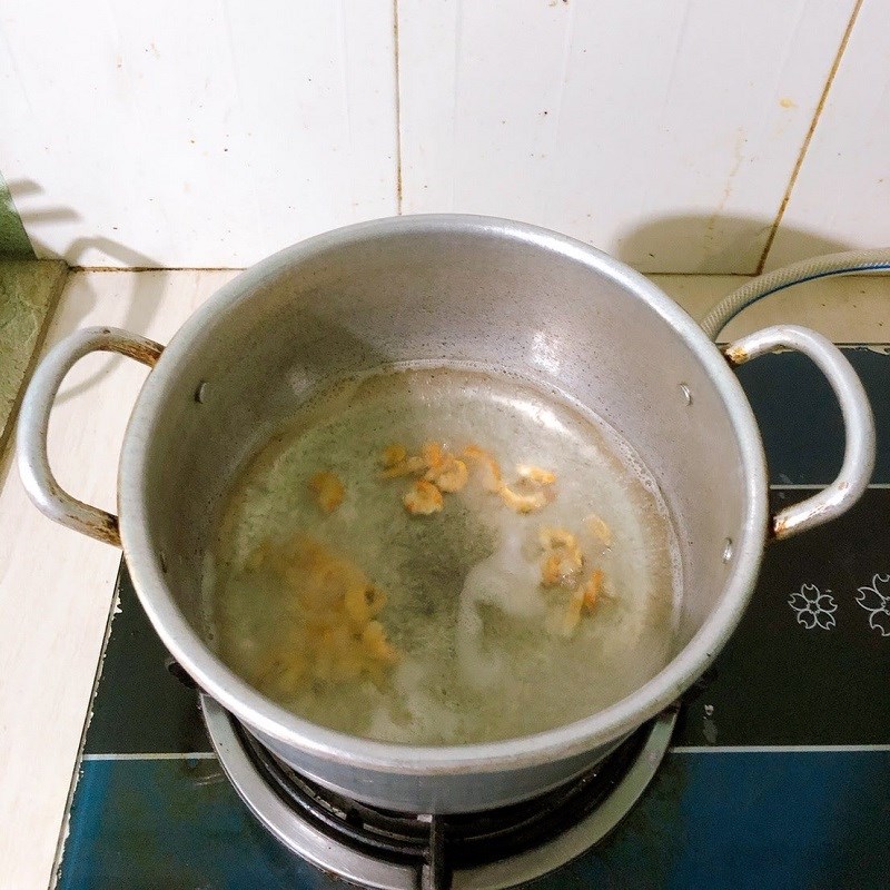 Bước 2 Nấu canh Canh cải thảo tôm khô