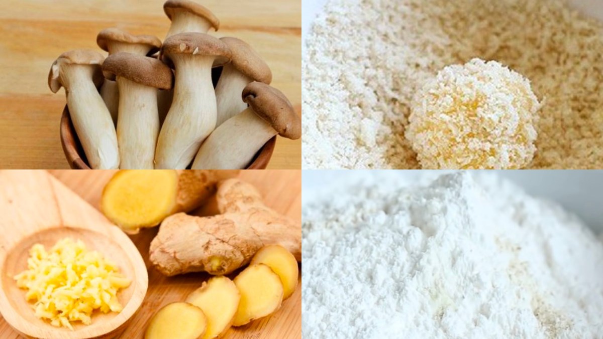 Nguyên liệu món ăn nấm đùi gà chiên