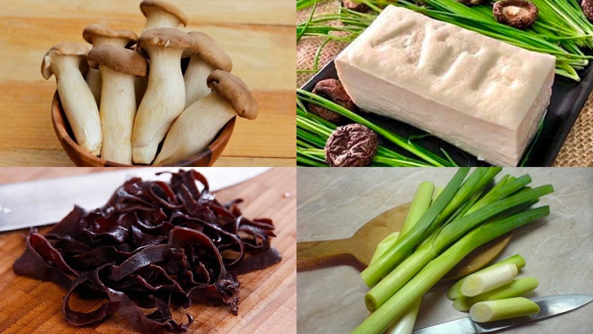 Nguyên liệu món ăn nấm đùi gà kho