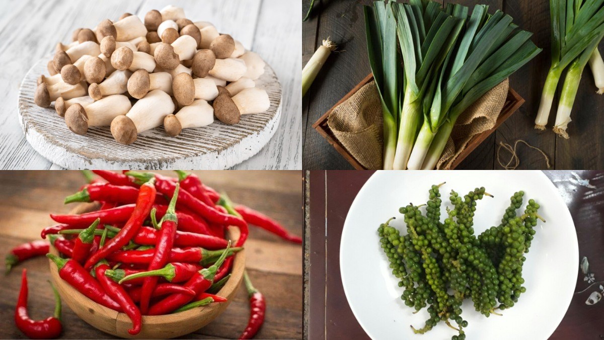 Nguyên liệu món ăn nấm đùi gà kho