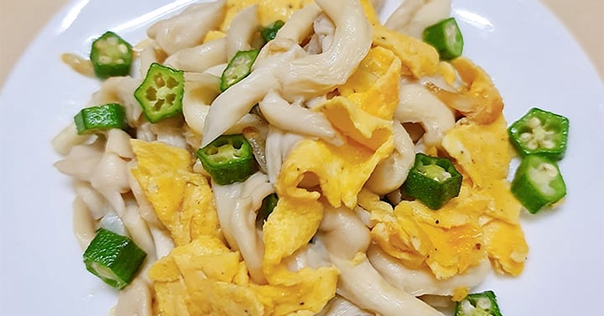 Nấm sò (nấm bào ngư) xào trứng (Công thức được chia sẻ từ người dùng)