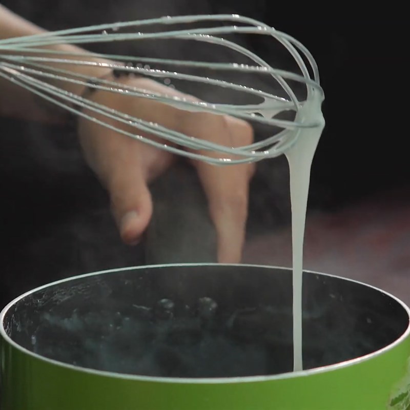 Bước 3 Nấu bột nếp Kim chi cải thảo