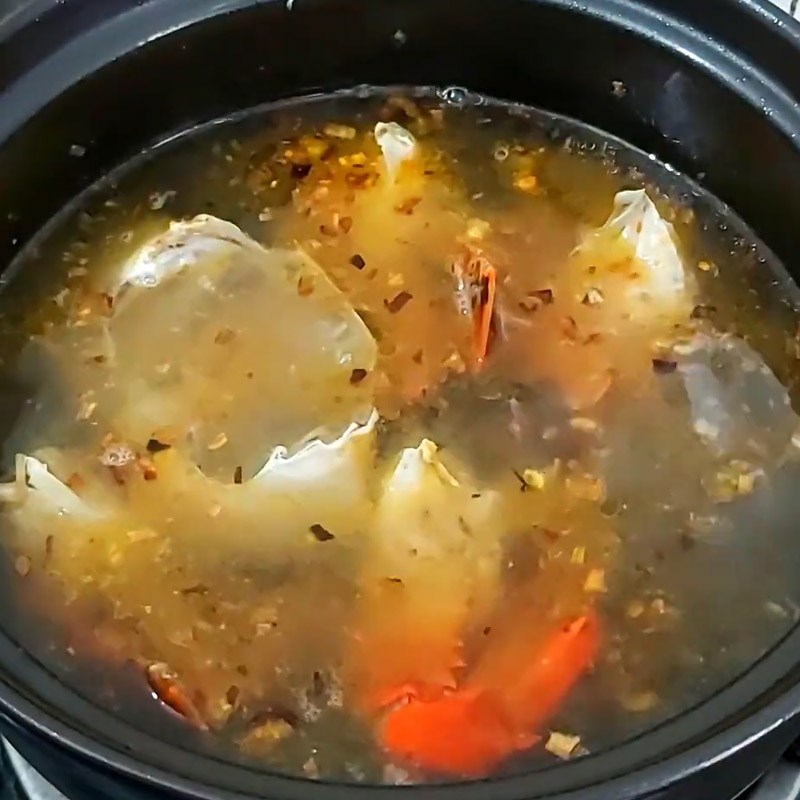 Bước 4 Nấu canh Canh cua biển nấu bầu