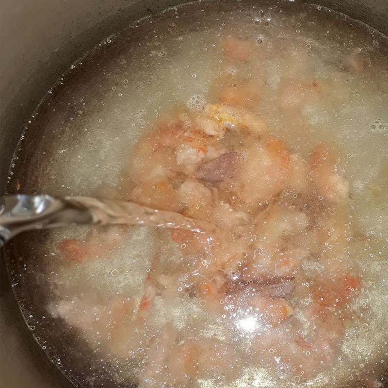 Bước 3 Nấu canh Canh cải ngọt tôm khô