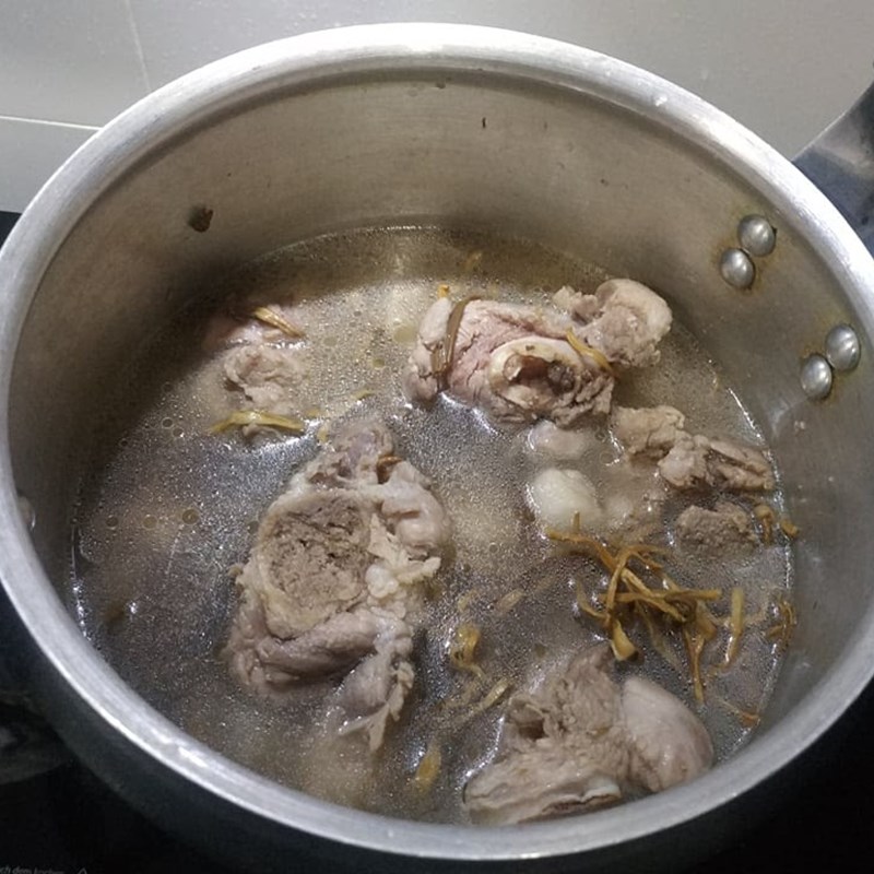 Bước 3 Nấu canh Măng khô hầm xương heo bằng nồi áp suất
