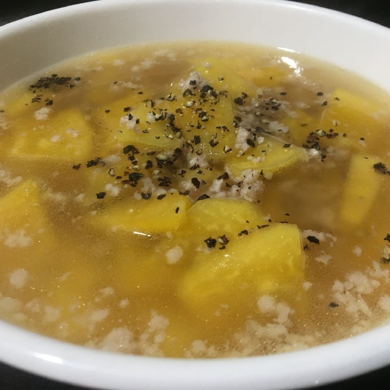 Bước 3 Thành phẩm Canh đu đủ thịt bằm