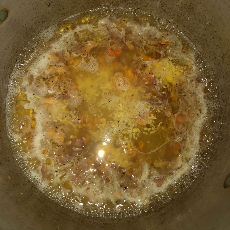 Bước 3 Nấu canh Canh rau ngót nấu tôm khô