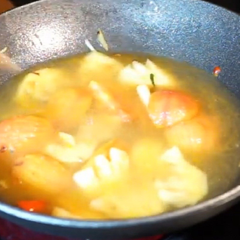 Bước 4 Nấu canh Canh chua cá rô phi