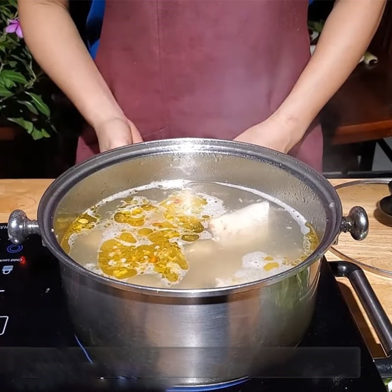 Bước 3 Nấu canh Cá bạc má nấu ngót