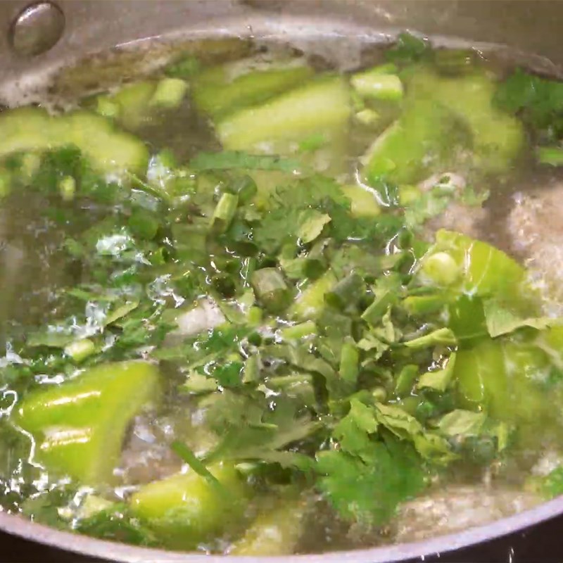 Bước 3 Nấu canh Canh khổ qua hầm xương