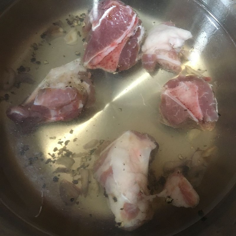 Bước 3 Nấu canh Canh bí đỏ hầm xương
