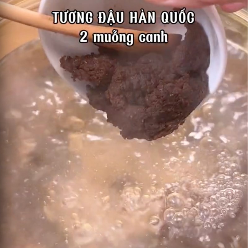 Bước 2 Nấu canh Canh đậu tương chay