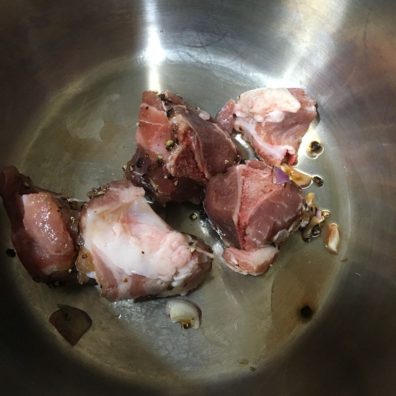 Bước 3 Nấu canh Canh bí đỏ hầm xương