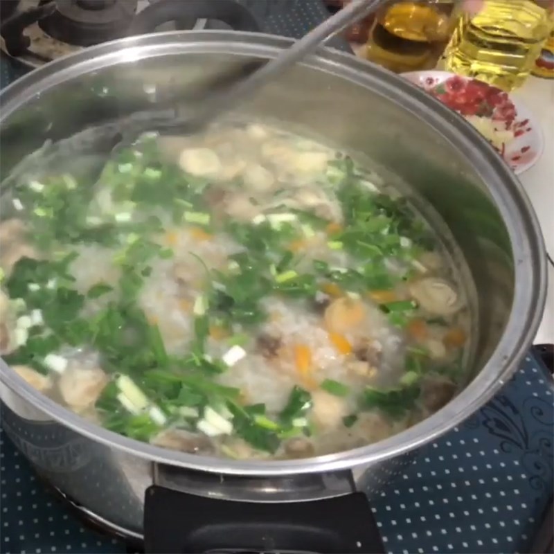 Bước 4 Nấu cháo sò lông Cháo sò lông