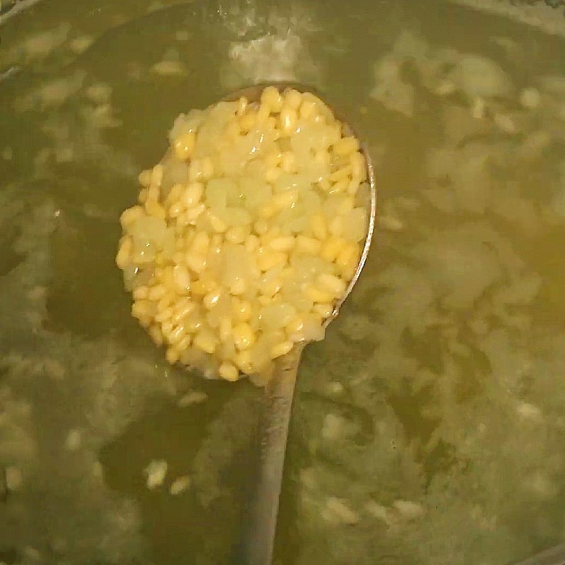 Bước 3 Nấu chè bưởi cốm đậu xanh Chè bưởi cốm đậu xanh