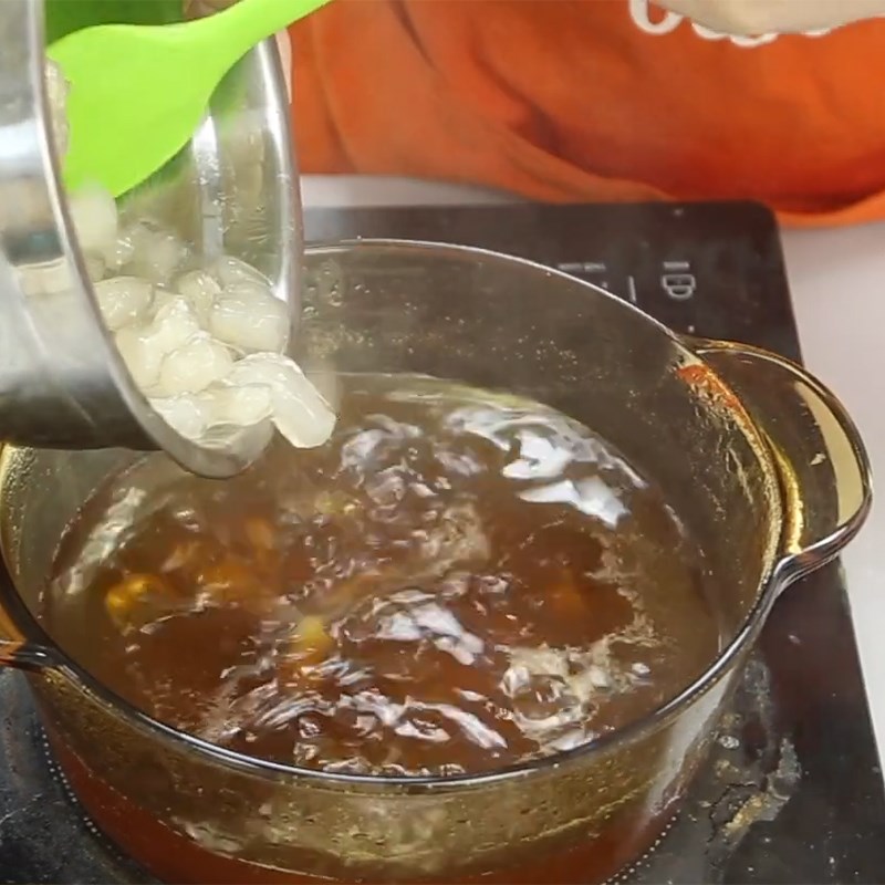 Bước 4 Nấu chè cùi bưởi khô với đậu xanh Chè bưởi từ cùi bưởi khô