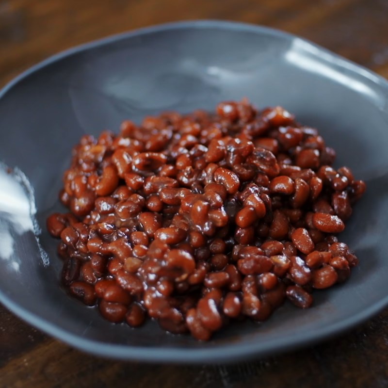 Bước 1 Nấu đậu đỏ Chè halo halo