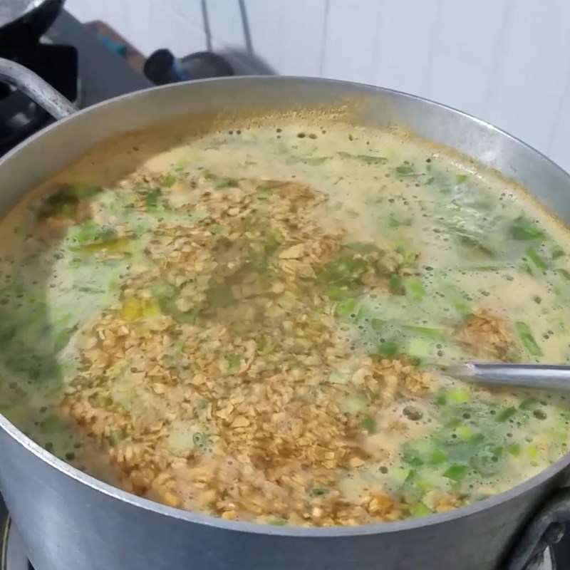 Bước 6 Nấu nước dùng Bánh canh bí đỏ