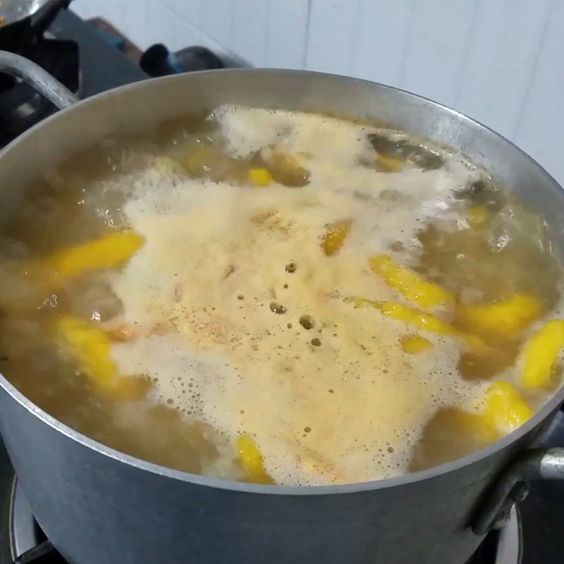 Bước 6 Nấu nước dùng Bánh canh bí đỏ