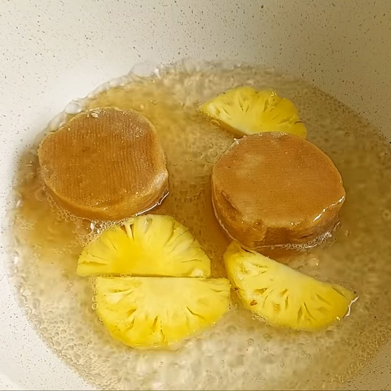 Bước 1 Nấu nước đường Bánh Trung Thu thập cẩm chay không cần lò nướng