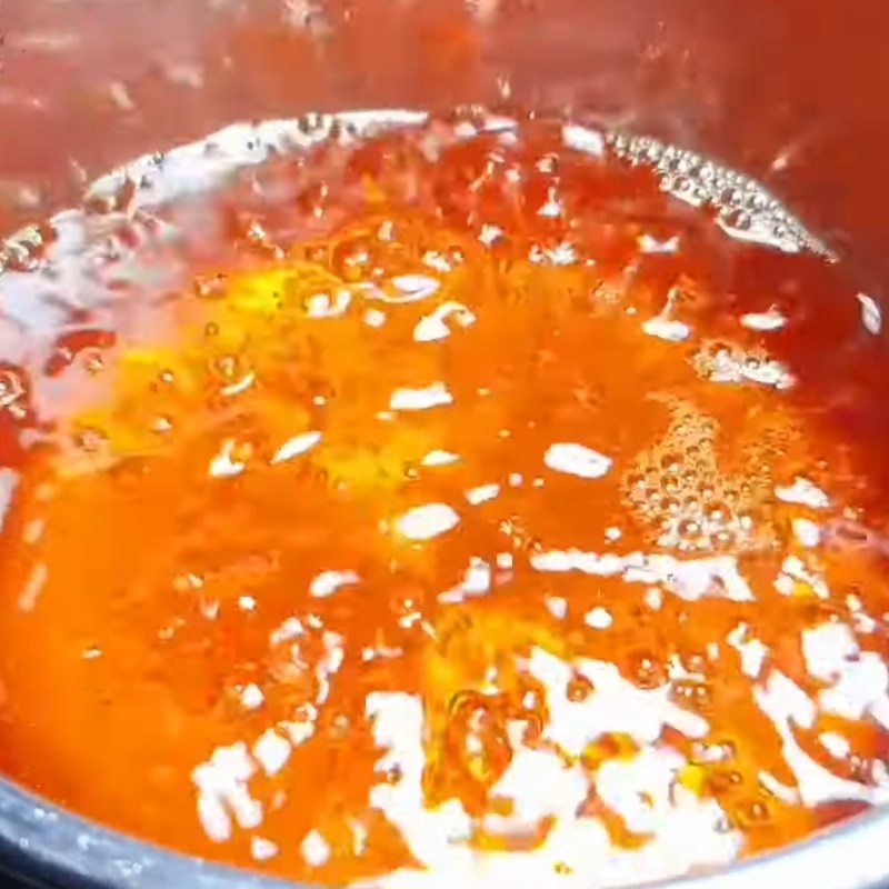 Bước 2 Nấu nước đường Nước mắm tắc