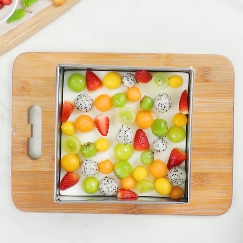 Bước 3 Nấu thạch và hoàn thành Panna cotta thạch trái cây