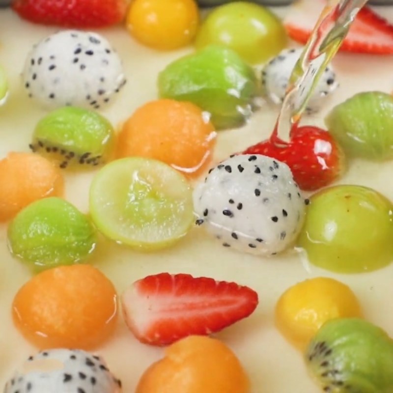 Bước 3 Nấu thạch và hoàn thành Panna cotta thạch trái cây