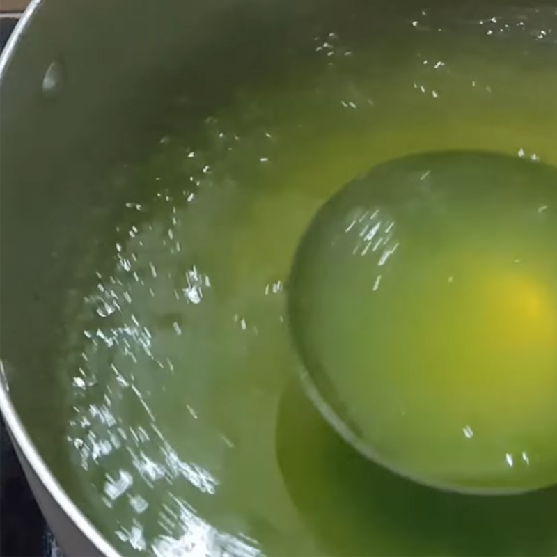 Bước 4 Nấu và làm đông thạch lá dứa Sữa chua thạch lá nếp trân châu