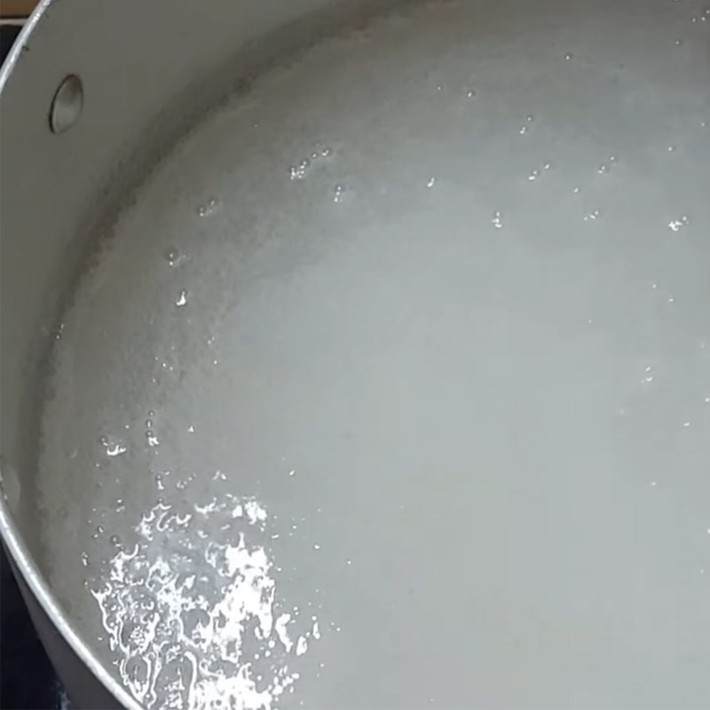 Bước 4 Nấu và làm đông thạch lá dứa Sữa chua thạch lá nếp trân châu