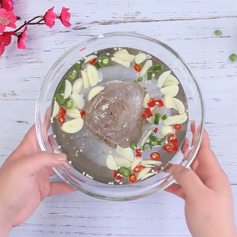 Bước 3 Ngâm bắp bò Bắp bò ngâm chua ngọt