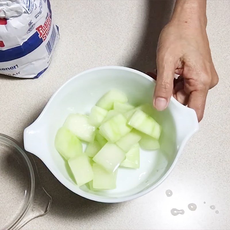 Bước 3 Ngâm đường Mứt dưa hấu