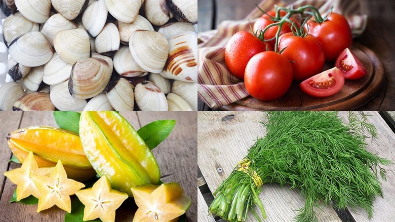 Nguyên liệu món ăn 2 món canh nghêu