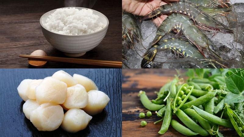 Nguyên liệu món ăn cơm chiên phúc kiến