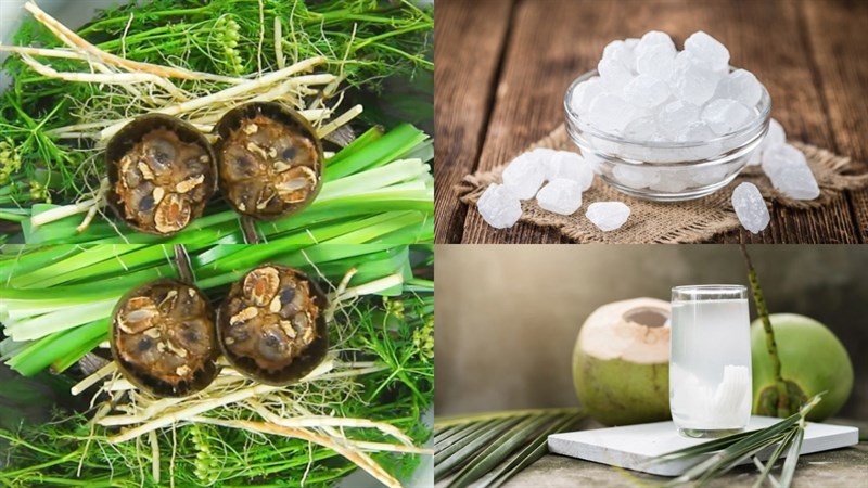 Nguyên liệu món ăn sâm dừa cần thơ