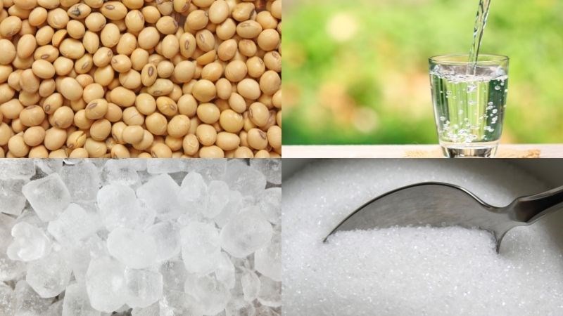 Nguyên liệu món ăn sữa hạt bằng máy ép chậm