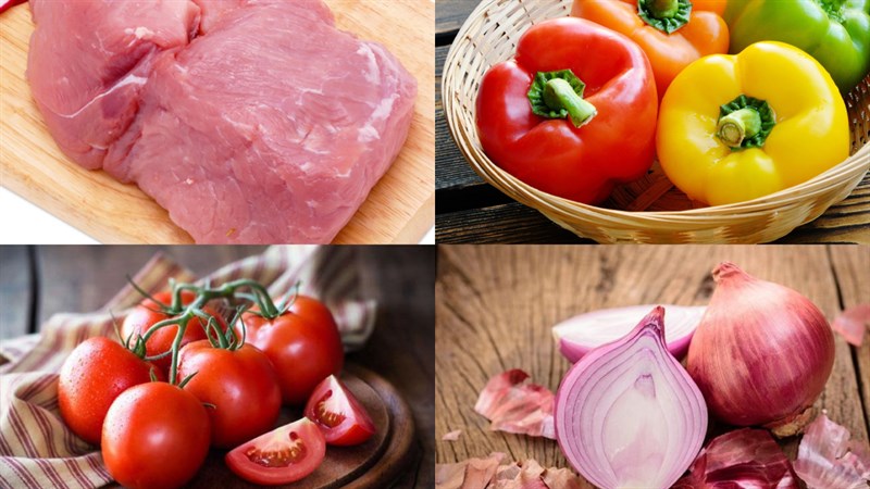 Nguyên liệu món ăn thịt heo xào chua ngọt