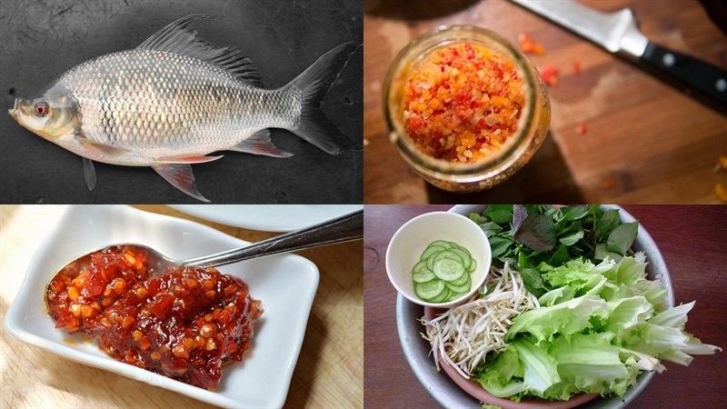 Nguyên liệu món ăn cá mè nướng muối ớt và riềng sả