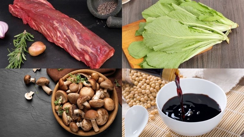 Nguyên liệu món ăn bò cuốn cải xanh