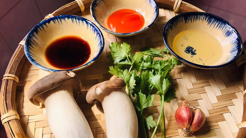 Nguyên liệu món ăn nấm đùi gà chiên