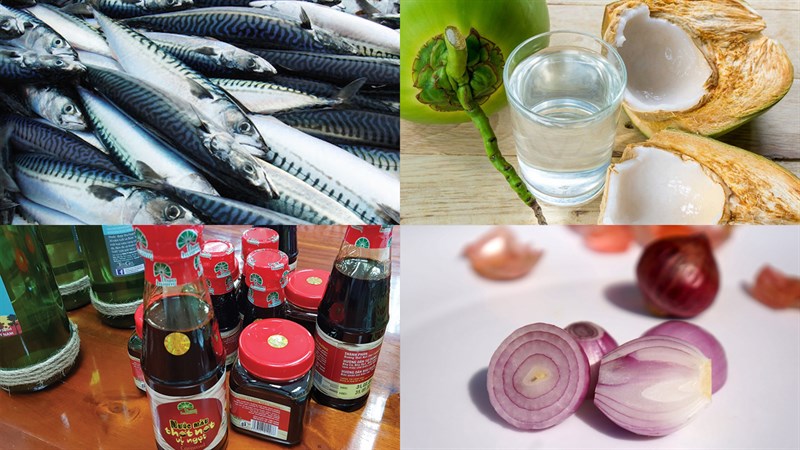 Nguyên liệu món ăn cá nục kho nước dừa