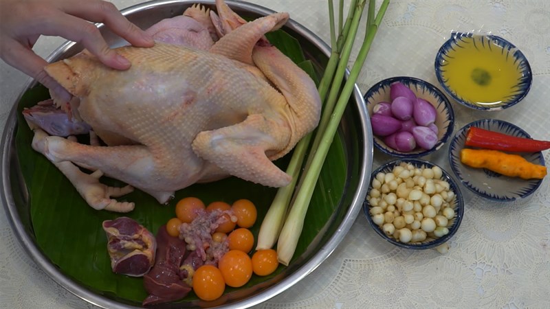 Nguyên liệu món ăn mì quảng gà đà nẵng
