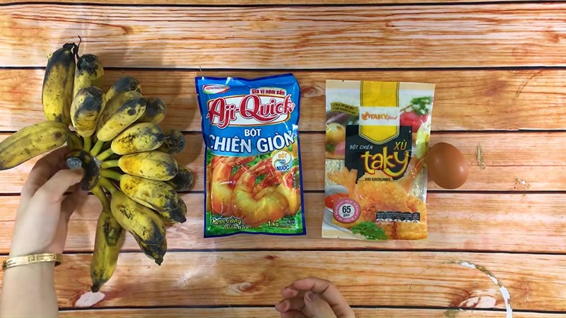 Nguyên liệu món ăn chuối chiên xù
