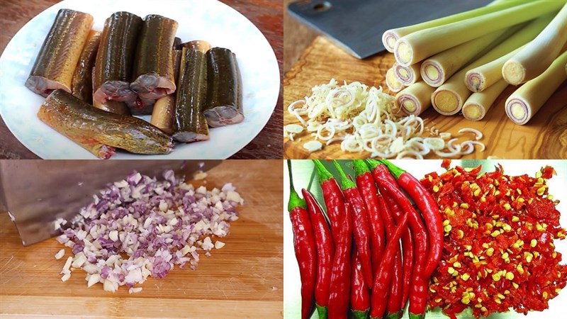 Nguyên liệu món ăn 2 cách làm lươn xào sả ớt
