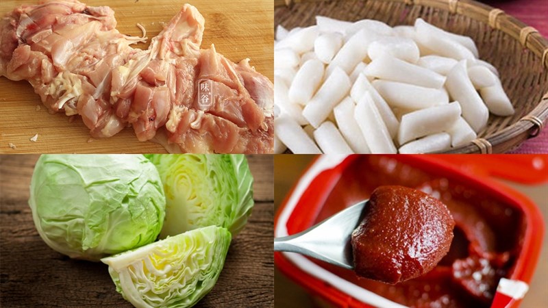 Nguyên liệu món ăn 2 cách làm gà xào bắp cải