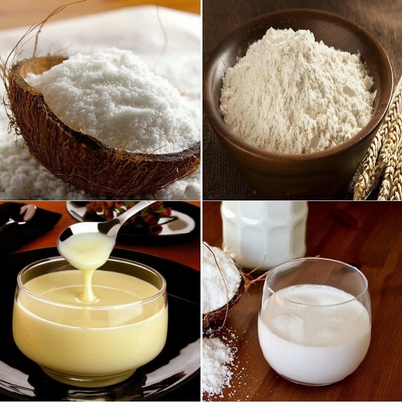 Nguyên liệu món ăn bánh pía nhân sữa dừa