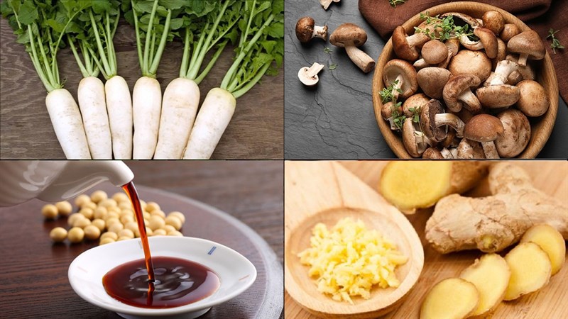 Nguyên liệu món ăn củ cải kho chay