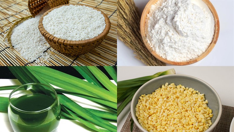 Nguyên liệu món ăn xôi khúc lá dứa