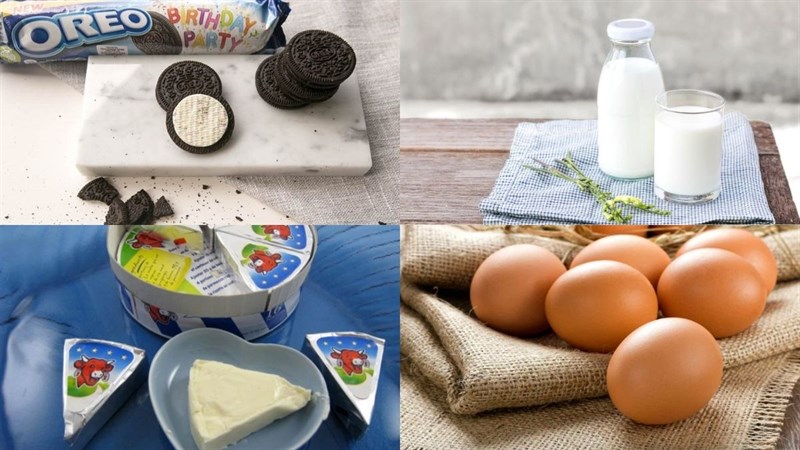 Nguyên liệu món ăn bánh rán doraemon oreo